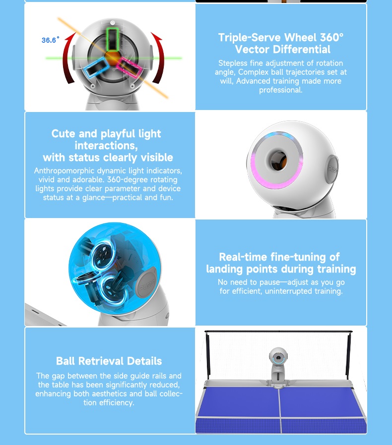 Versión Mejorada, Robot de Ten - Table Tennis Machine reseña y precio